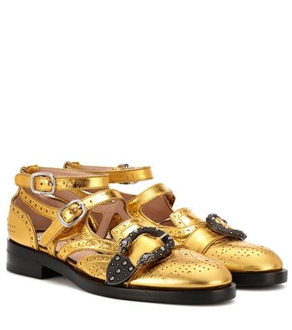 Gucci Embellished Leather Sandals