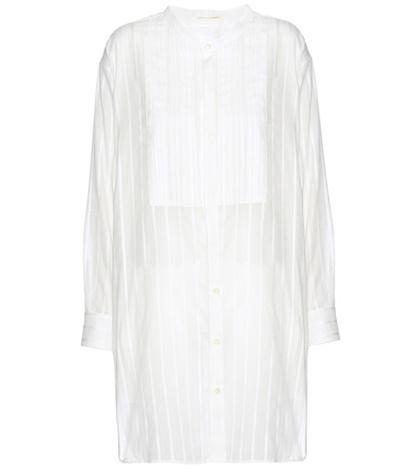 Saint Laurent Striped Cotton Tunic Dress