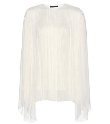 The Row Pel Pleated Silk Top