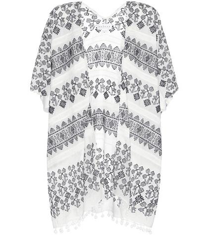 Velvet Araceli Embroidered Cotton Kimono Cardigan