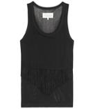 Maison Margiela Fringed Cotton Mesh Tank Top