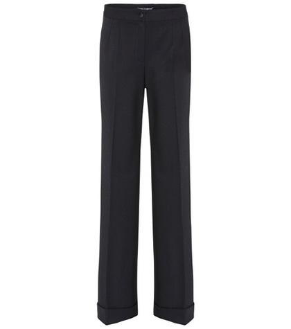 Dolce & Gabbana Wide-legged Wool-blend Trousers