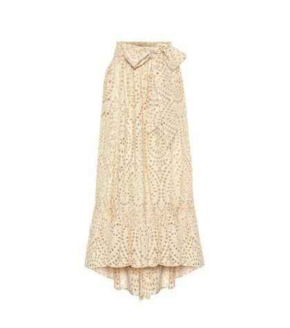 Lisa Marie Fernandez Nicole Eyelet Cotton Maxi Skirt