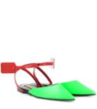 Off-white Zip Tie Leather Slippers