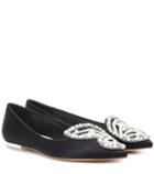Tod's Bibi Butterfly Satin Ballerinas