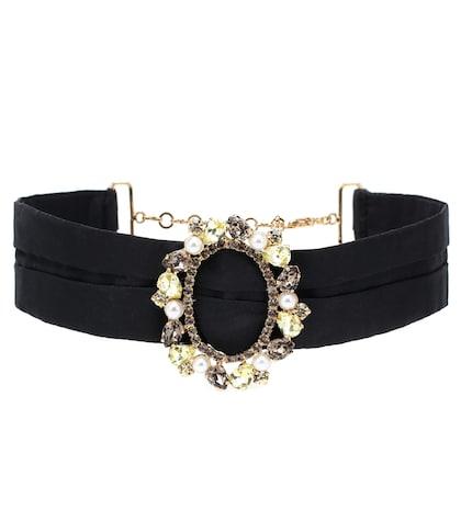 Erdem Crystal Frame Choker