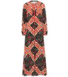 Gianvito Rossi Sorority Printed Silk Dress