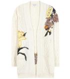 Valentino Embroidered Wool And Alpaca Cardigan