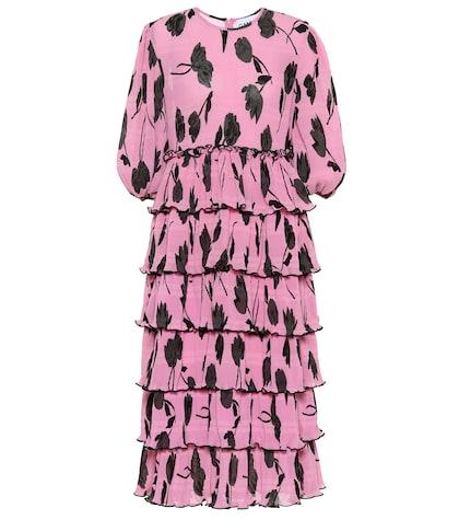 Ganni Exclusive To Mytheresa – Floral Pleated Georgette Dress