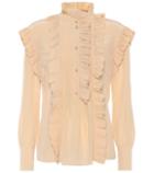 Isabel Marant Ruffle-trimmed Silk Blouse