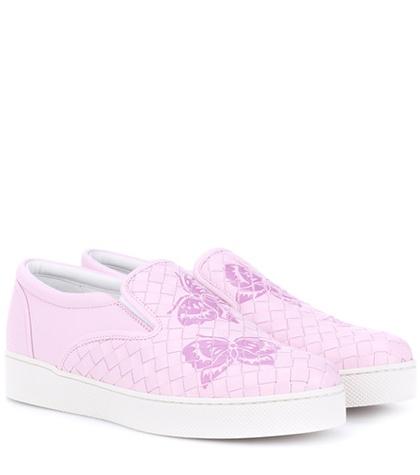 Bottega Veneta Intrecciato Leather Sneakers