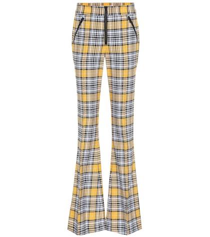 Veronica Beard Fraser Plaid Flared Pants