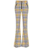 Veronica Beard Fraser Plaid Flared Pants