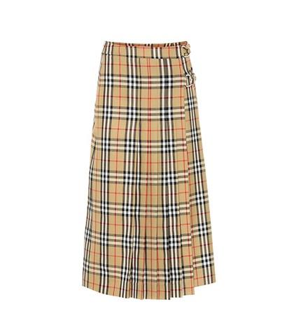 Tod's Check Wool Skirt