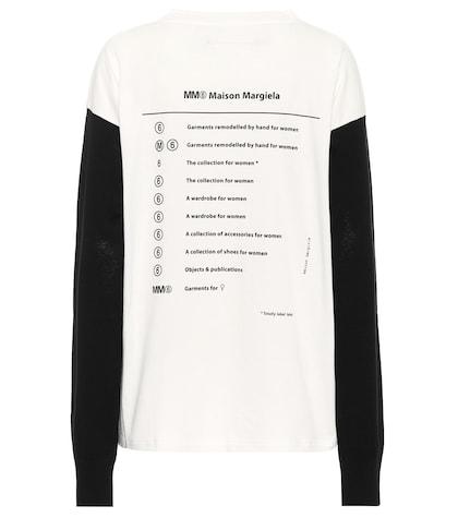 Ancient Greek Sandals Printed Cotton And Wool Top