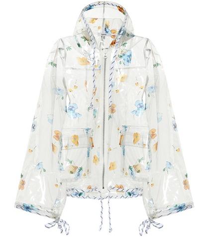Ganni Petunia Floral-printed Raincoat
