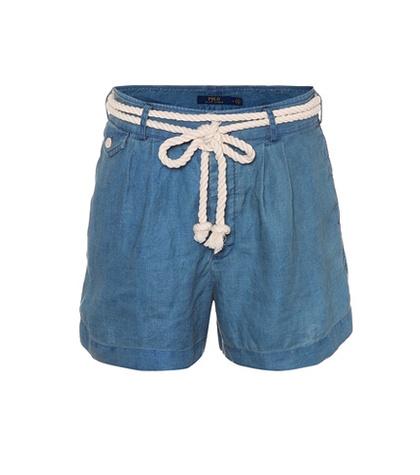 Tod's Chambray Linen Shorts