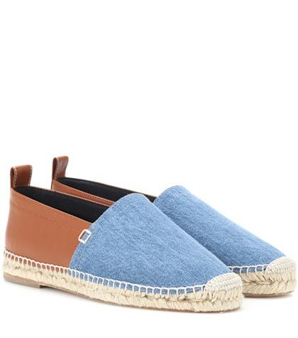 Loewe Denim And Leather Espadrilles