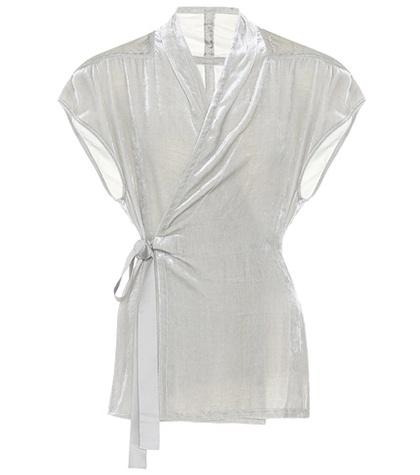 Rick Owens Silk-blend Velvet Top