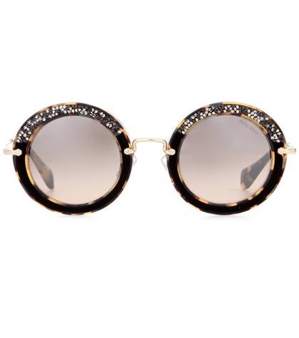 Miu Miu Noir Circle Sunglasses