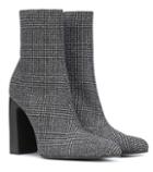 Balenciaga Checked Wool Ankle Boots