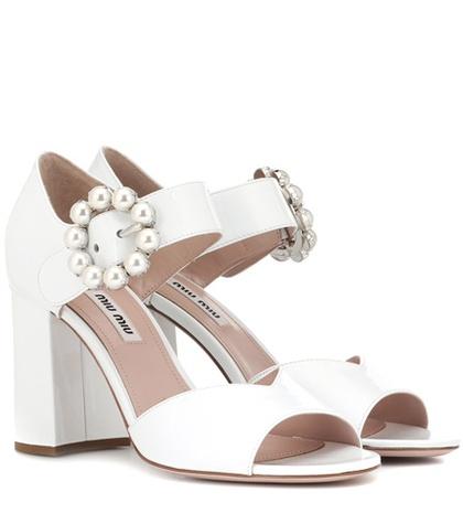 3x1 Embellished Patent Leather Sandals