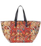 Jw Anderson Printed Leather-trimmed Tote