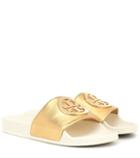 Tory Burch Metallic Leather Slides