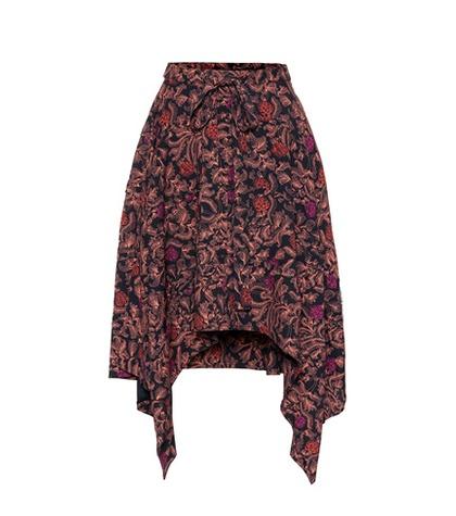 Proenza Schouler Paisley Handkerchief-hem Skirt