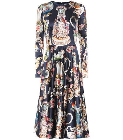 Moncler Printed Stretch Silk Dress