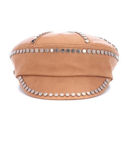 Prada Embellished Leather Hat