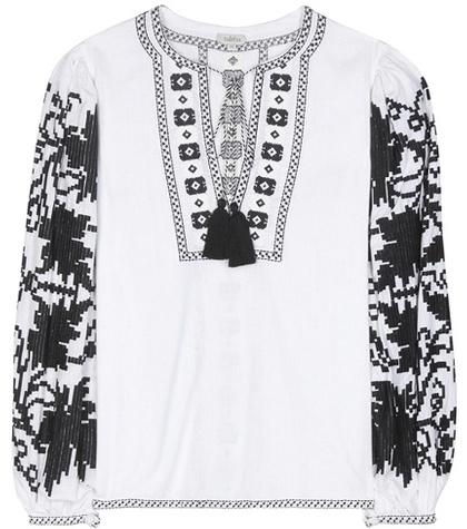 Talitha Handloom Embroidered Cotton Blouse