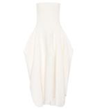 Mugler Cotton And Linen Strapless Gown