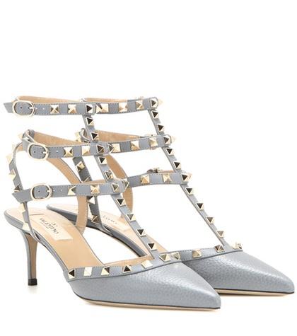 Isabel Marant Valentino Garavani Rockstud Leather Kitten-heel Pumps