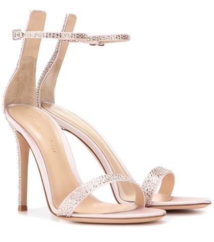 Gianvito Rossi Portofino Embellished Satin Sandals