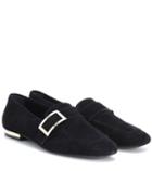 Roger Vivier Exclusive To Mytheresa.com – Metal Buckle Suede Loafers