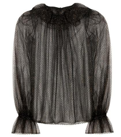 Dolce & Gabbana Metallic Tulle Top
