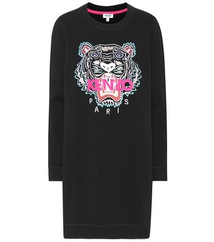 Kenzo Tiger Logo Sweatshirt Dress