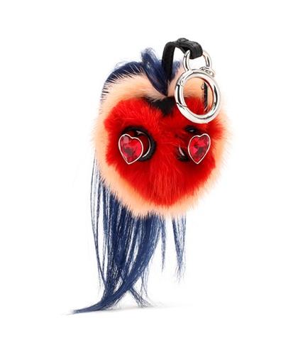 Mara Hoffman Bag Bugs Crystal-embellished Leather And Mink Fur Charm