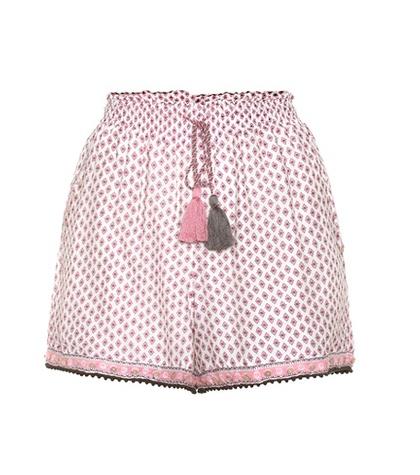 Talitha Printed Cotton And Silk Shorts