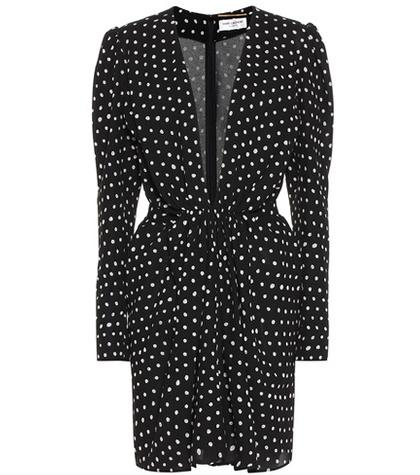 Kenzo V-neck Polka Dot Dress