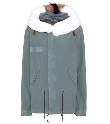 Mr & Mrs Italy Mini Parka Cotton Fur-lined Coat