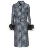 Alexander Mcqueen Feather-trimmed Wool And Silk Coat