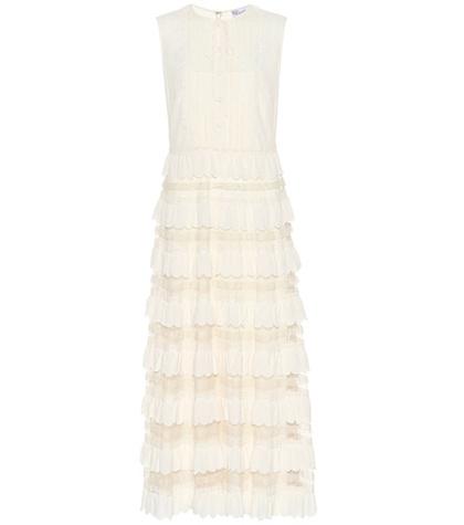 Redvalentino Scalloped Tulle Maxi Dress