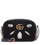 Gucci Gg Marmont Mini Velvet Crossbody Bag