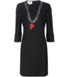 Gucci Embellished Wool And Silk-blend Dress