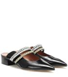Khaite Carly Embellished Leather Mules