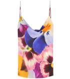 Christopher Kane Floral-printed Silk Camisole