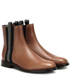 Brunello Cucinelli Embellished Leather Chelsea Boots