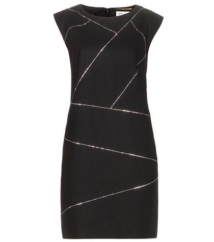 Saint Laurent Embellished Crêpe Dress